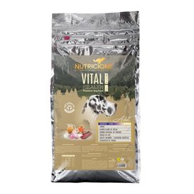 Nutricione Pienso bajo en cereal de cordero, atun y pollo para perros.
