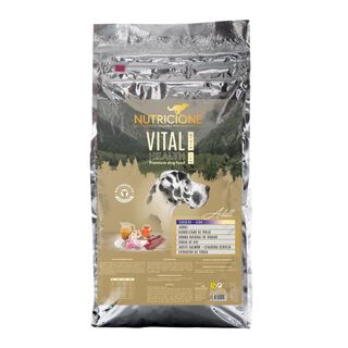 Nutricione Pienso bajo en cereal de cordero, atun y pollo para perros.