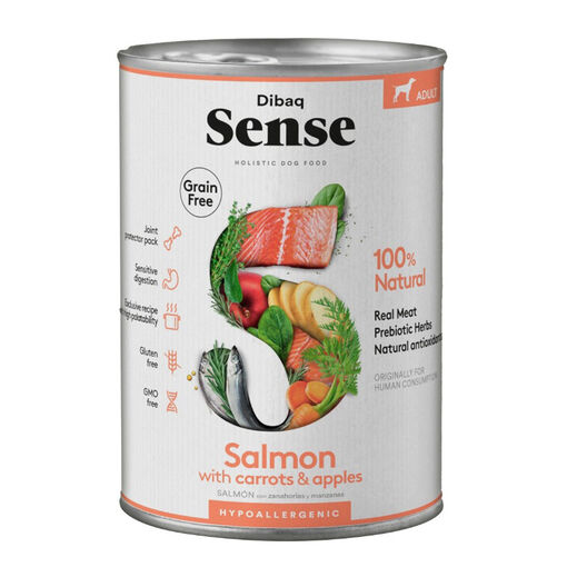 Comida húmeda para perros con salmón de la marca Dibaq image number null
