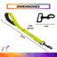 EGV - Correa corta perro 4cm ancho, asa neopreno y mosquetón reforzado. 50cm longitud. (Amarillo), , large indicador imagen numero 2