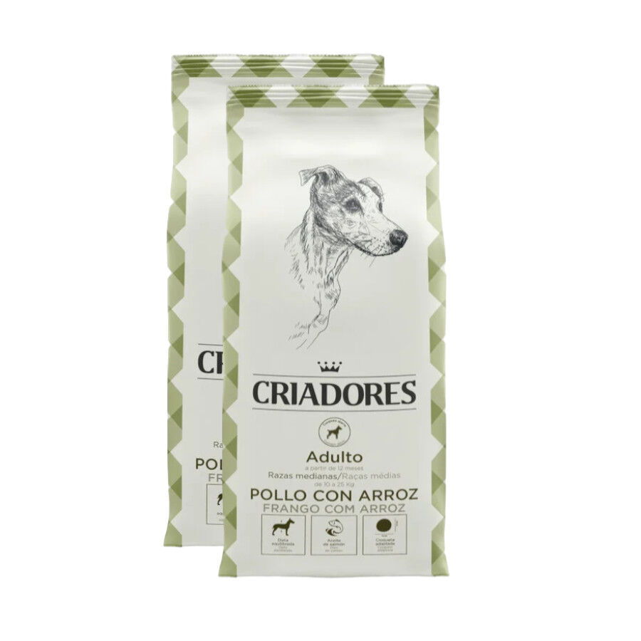 Criadores Adulto Pollo y Arroz pienso para perros de raza mediana thumbnail