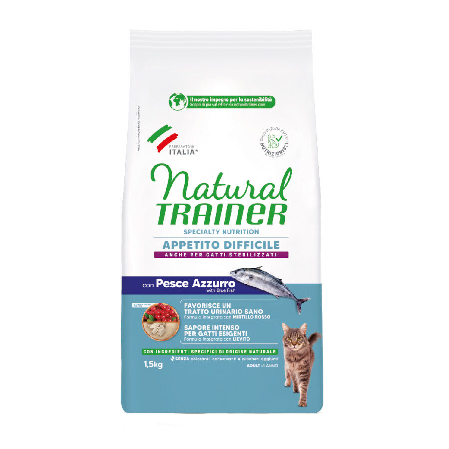 Natural Trainer Exigent con Pescado Azul Pienso para gatos