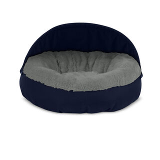 Gauty Cama Redonda Tela Impermeable y pelo - Azul y gris para Perros y Gatos  
