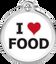 Placa identificativa Acero Inoxidable I love Food Blanco para perros, , large indicador imagen numero 1