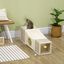 PawHut Túnel para Gatos de Interior Tubo de Juguete para Gatos Plegable con Múltiples Entradas Casetas de Sisal y Bola Colgante 98x30x30 cm Crema., , large indicador imagen numero 2