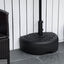 Outsunny Base de Pared para Sombrilla Ø38/48 mm Soporte Semicircular de Parasol Rellenable de Arena 21 kg o Agua 18 kg para Jardín Patio Terraza Exterior 50x31x18 cm Negro, , large indicador imagen numero 2