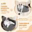 COSTWAY Rascador para Gatos, Arbol Rascador para Gatos de 4 Niveles con 4 Postes y Rampa Rascadores, Cama Superior, 2 Pelotas Colgantes y Plataformas de Salto, Centro de Actividades de Gatos, , large indicador imagen numero 4