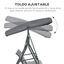 Outsunny Columpio Balancín Jardín de 3 Plazas con Techo Parasol Ajustable Respaldo Transpirable y Marco de Acero para Terraza Balcón Exterior 175x118x159 cm Gris, , large indicador imagen numero 5