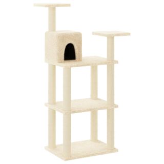 VidaXL Rascador para gatos con postes de sisal color crema