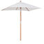 Outsunny Sombrilla de Jardín 200x150x235 cm Parasol de Terraza Rectangular Inclinable con Anti-UV Impermeable y Poste de Madera para Playa Patio Crema, , large indicador imagen numero 1