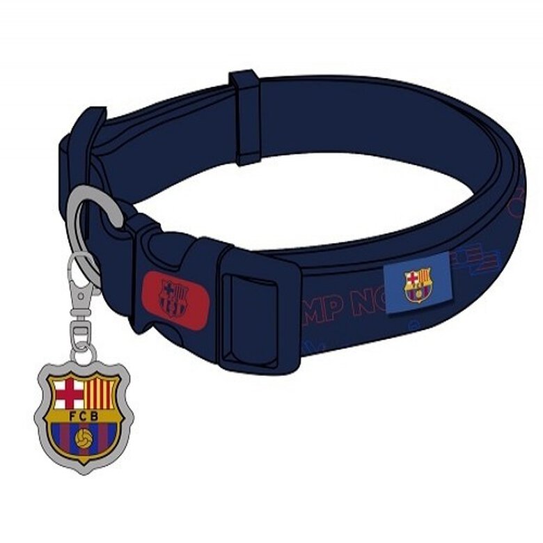 Chapa identificativa escudo FC Barcelona para perros color Azul, , large image number null