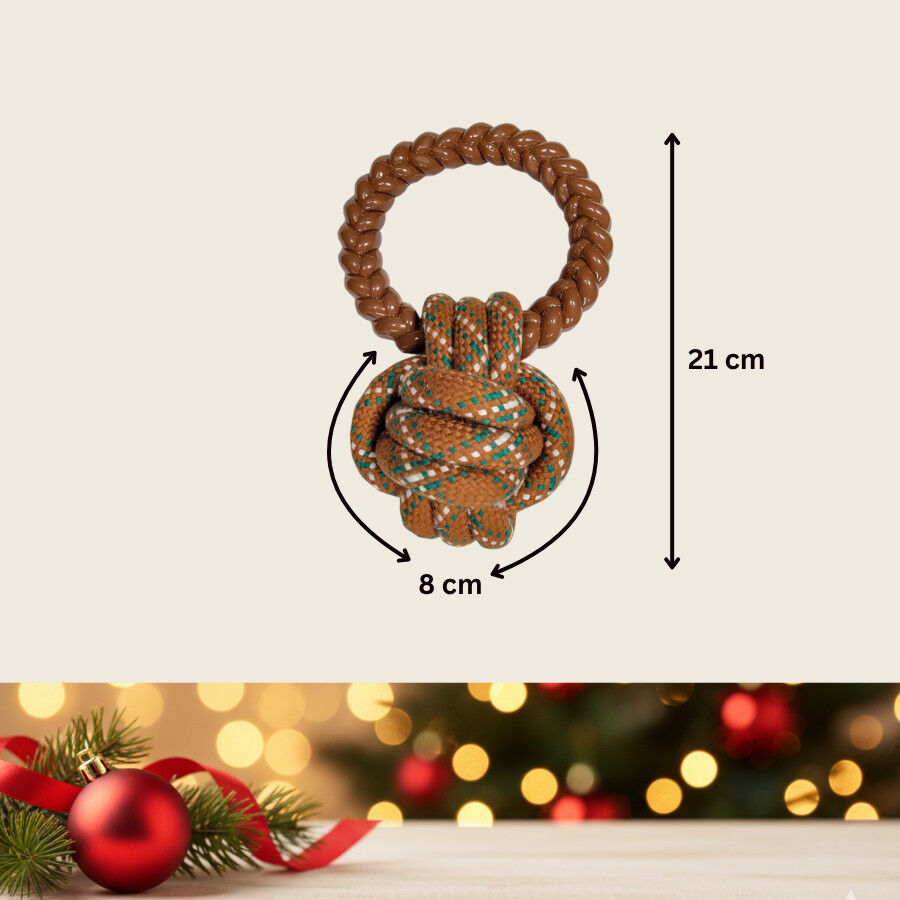 Wonder Christmas Pelota de Cuerda y Mordedor Navide&ntilde;o para perros, , large Imagen numero 4