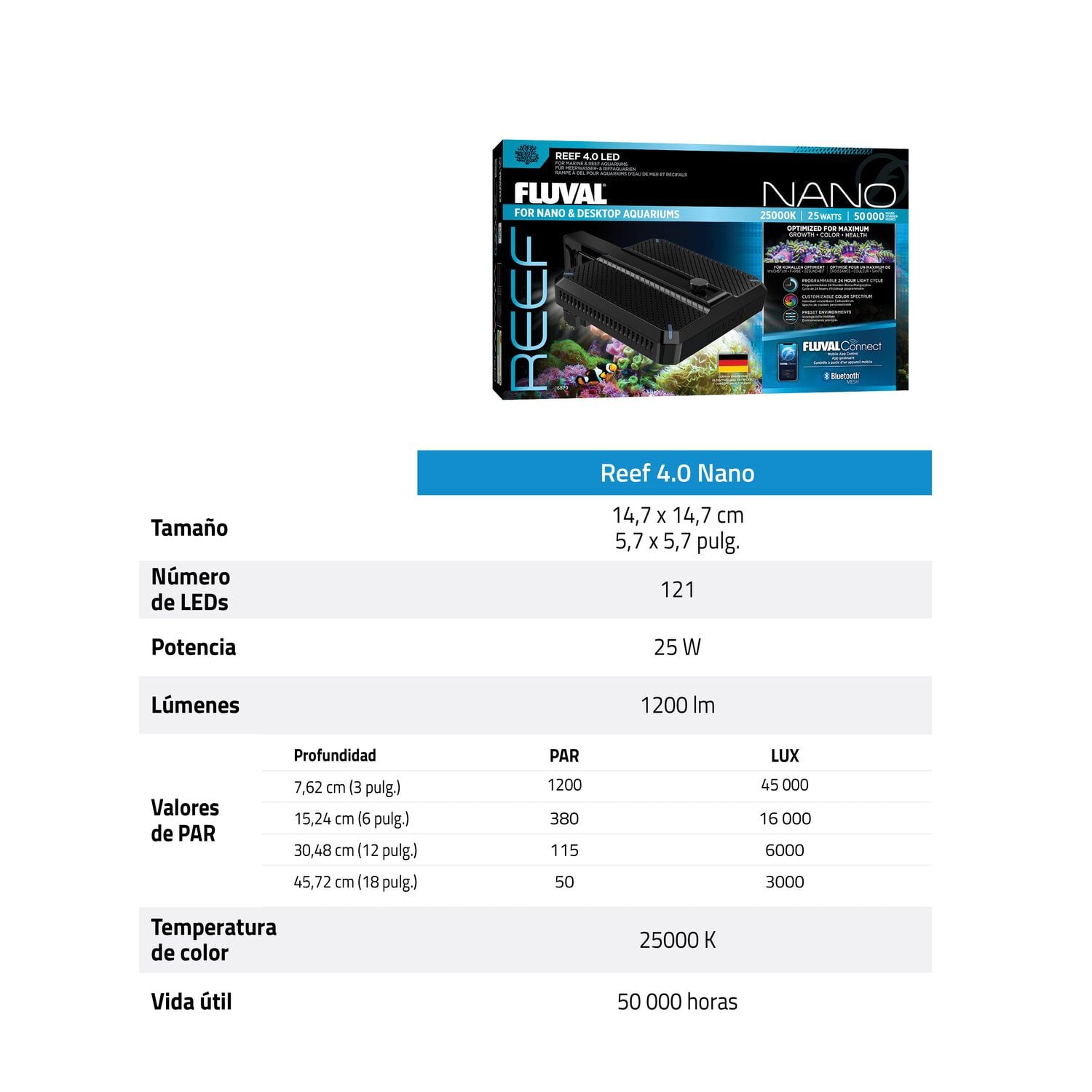 Pantalla Fluval Reef 4.0 Nano LED, 25W, , large Imagen numero 5