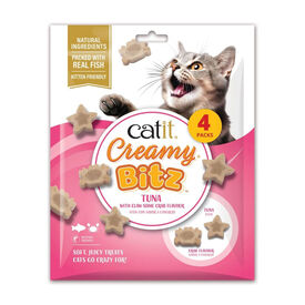 Snacks Catit Creamy Bitz At&uacute;n con Cangrejo, 4 x 12 g