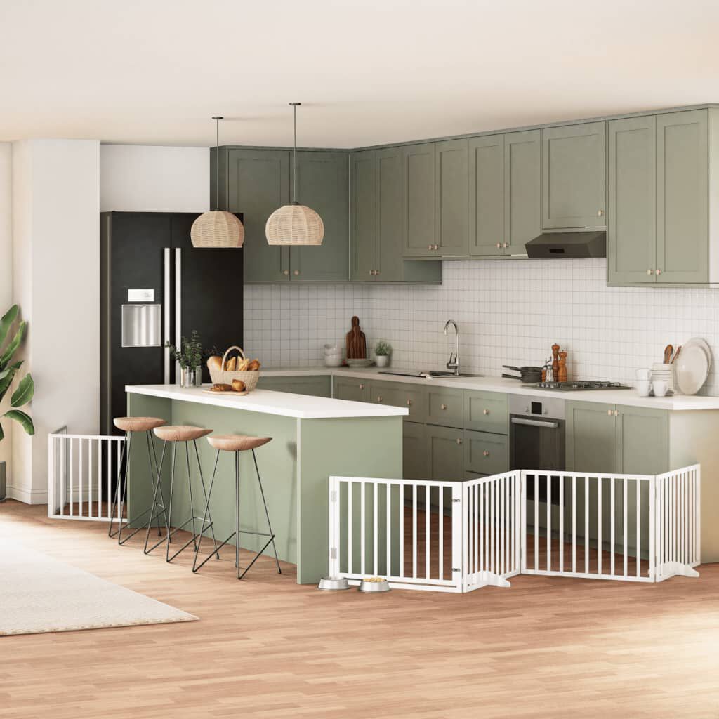 Vidaxl Puerta para Perros Plegable Paneles Puerta para Mascotas Madera de &Aacute;lamo, , large Imagen numero 7