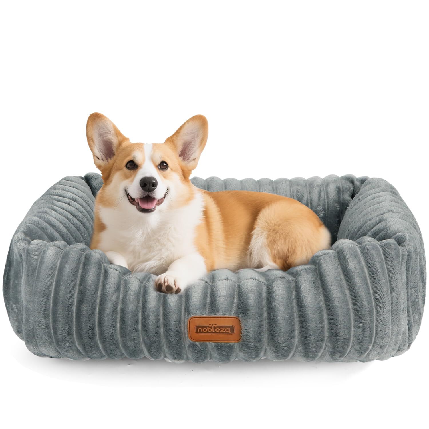 Nobleza Cama para Perro Peque&ntilde;o, Cama de Perro Lavable, 85x75x20cm para Perros con Suave Relleno de Esponja, Fondo Antideslizante, Funda Extra&iacute;ble, Gris, , large Imagen numero 6