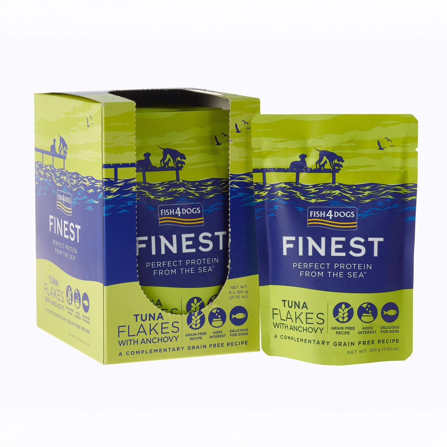 Fish4Dogs Mousse para perro sin cereales &ndash; At&uacute;n y anchoas 100 g (pack de 6), , large Imagen numero 1