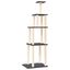 vidaXL Rascador para gatos con postes de sisal gris oscuro 183 cm, , large indicador imagen numero 1