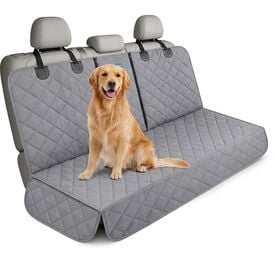 Nobleza Funda Asiento Coche para Perros Impermeable &ndash; 137x121 cm, Antideslizante, con Cremallera Central &ndash; Protege el Asiento de SUV y Familiar &ndash; Gris