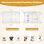COSTWAY Corral de Mascotas de 6 Paneles, Valla Plegable de Plástico con Puerta de Cierre Seguro, Ideal para Perros Pequeños y Medianos, Interior y Exterior, Blanco, , large indicador imagen numero 5