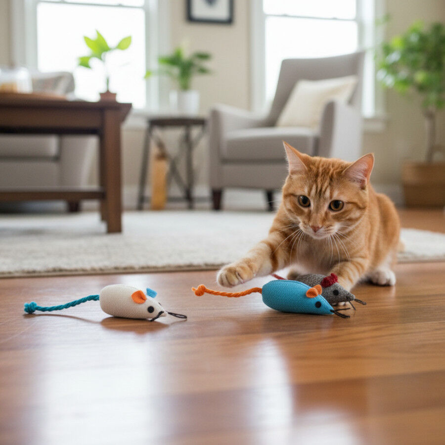 Tootoy! Rat&oacute;n de Tela Colores Variados para gatos, , large Imagen numero 1