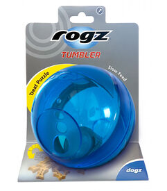 Rogz tumbler portagolosinas de juguete azul para perros