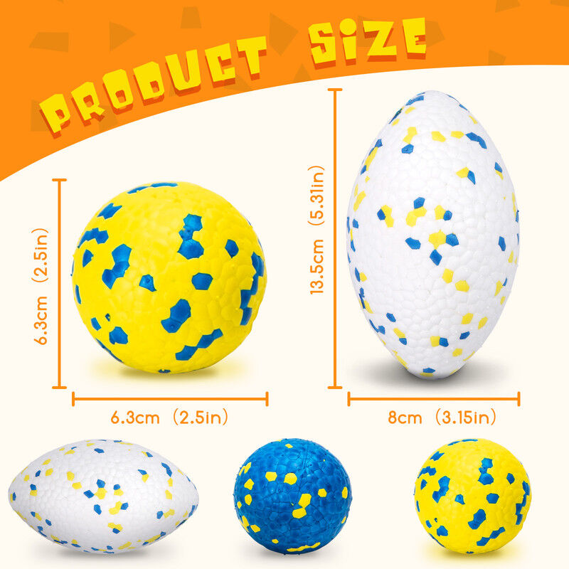 Nobleza Pack de 3 Juguetes para Perros &ndash; 2 Pelotas y 1 Bal&oacute;n de Rugby Indestructibles de Goma E-TPU, Juguete Interactivo Flotante y Limpiadientes para Perros Peque&ntilde;os, Medianos y Grandes, , large Imagen numero 5