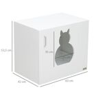 Arenero para gatos PawHut color Blanco Madera, , large image number null