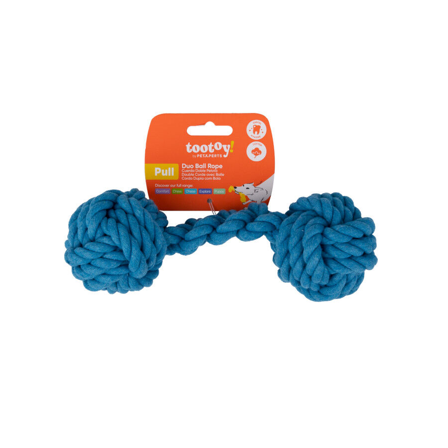 Tootoy! Hueso Mordedor de Cuerda Azul para perros, , large Imagen numero 7