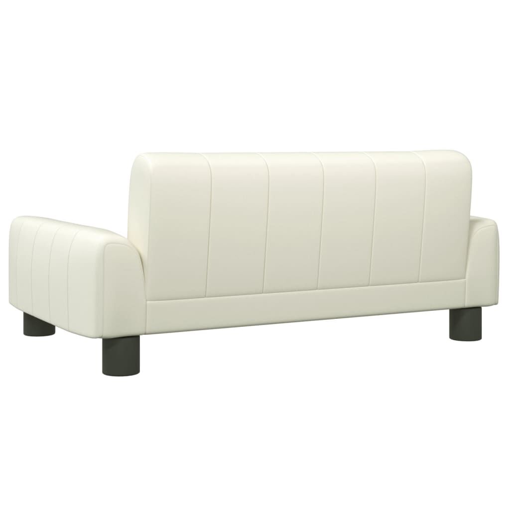 vidaXL Cama para perros de cuero sint tico crema 90x53x30 cm