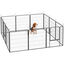 PawHut Parque para Perros de 12 Paneles de 100 cm de Altura, Vallas para Perros de Acero Resistente Plegable, con Puertas, para Interior y Exterior, Negro, , large indicador imagen numero 6