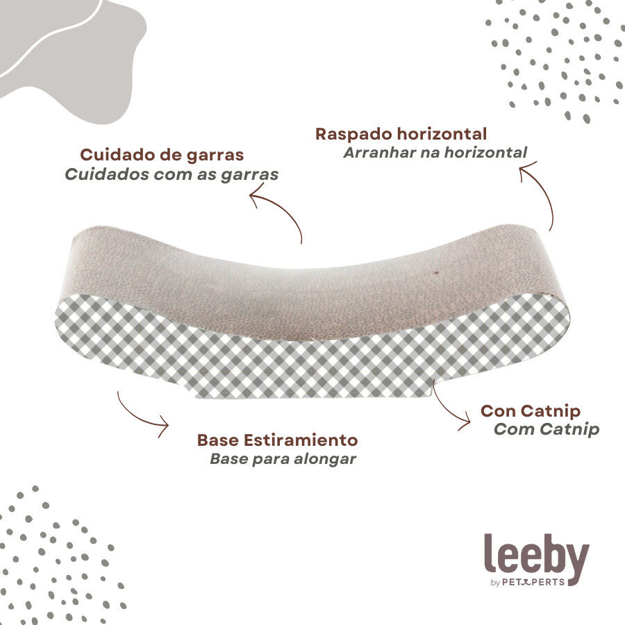 Leeby Remy Rocker rascador horizontal de cartón con estampado a cuadros para gatos thumbnail