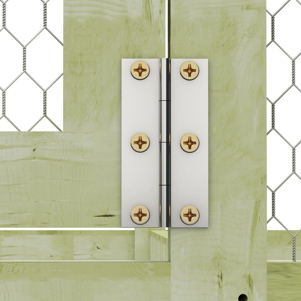 vidaXL Jaula gallinero madera impregnada pino y acero 1,5x1,5x1,5 m, , large Imagen numero 14