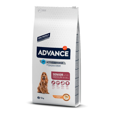 Affinity Advance Medium Senior +7 Active Defense Pollo y Arroz pienso para perros