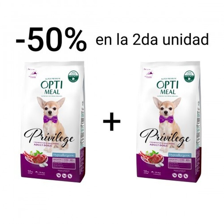 Pienso Optimeal hipoalergénico 2º unidad 50% para perro sabor Cordero, , large image number null