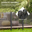 Outsunny Valla de Jardín Barrera de Jardín Exterior de Acero con Revestimiento de PE con 2 Modos de Instalación para Plantas Flores Animales 93x22x120 cm Marrón, , large indicador imagen numero 4
