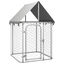 VidaXL Perrera Exterior Plateada para perros, , large indicador imagen numero 1