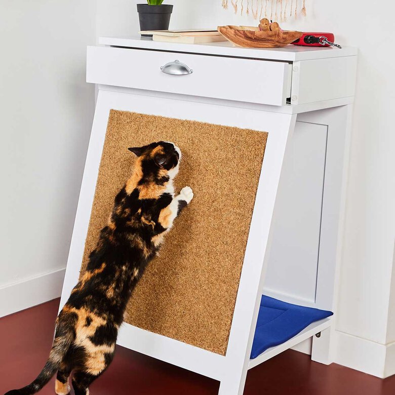 Recibidor de madera cama rascador para gatos color Roble Joplin, , large image number null