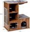 COSTWAY Mueble para Gatos Árbol Actividad para Gatos con Alfombra Rascadora y Colchonetas Casa de Madera de Gato, , large indicador imagen numero 3