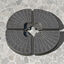 Outsunny Base para Sombrilla en 4 Partes Rellenable de Arena y Agua Desmontable para Jardín Patio al Aire Libre 100x100x10,5 cm Café, , large indicador imagen numero 2