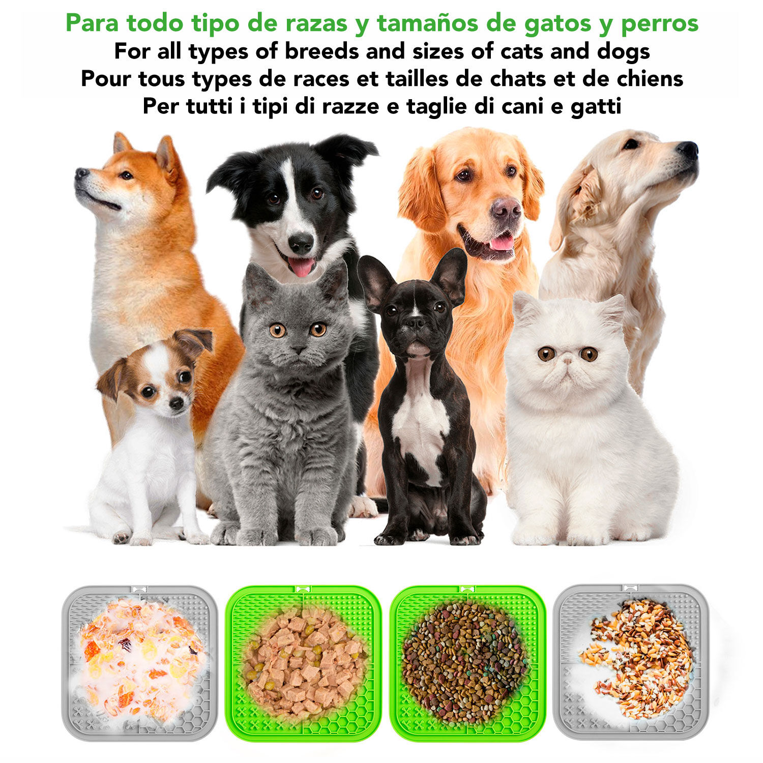 Arquivet Alfombrilla gris para lamer y espátula para perros thumbnail