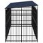 Vidaxl perrera con puerta y bisagras negra para perros, , large indicador imagen numero 11