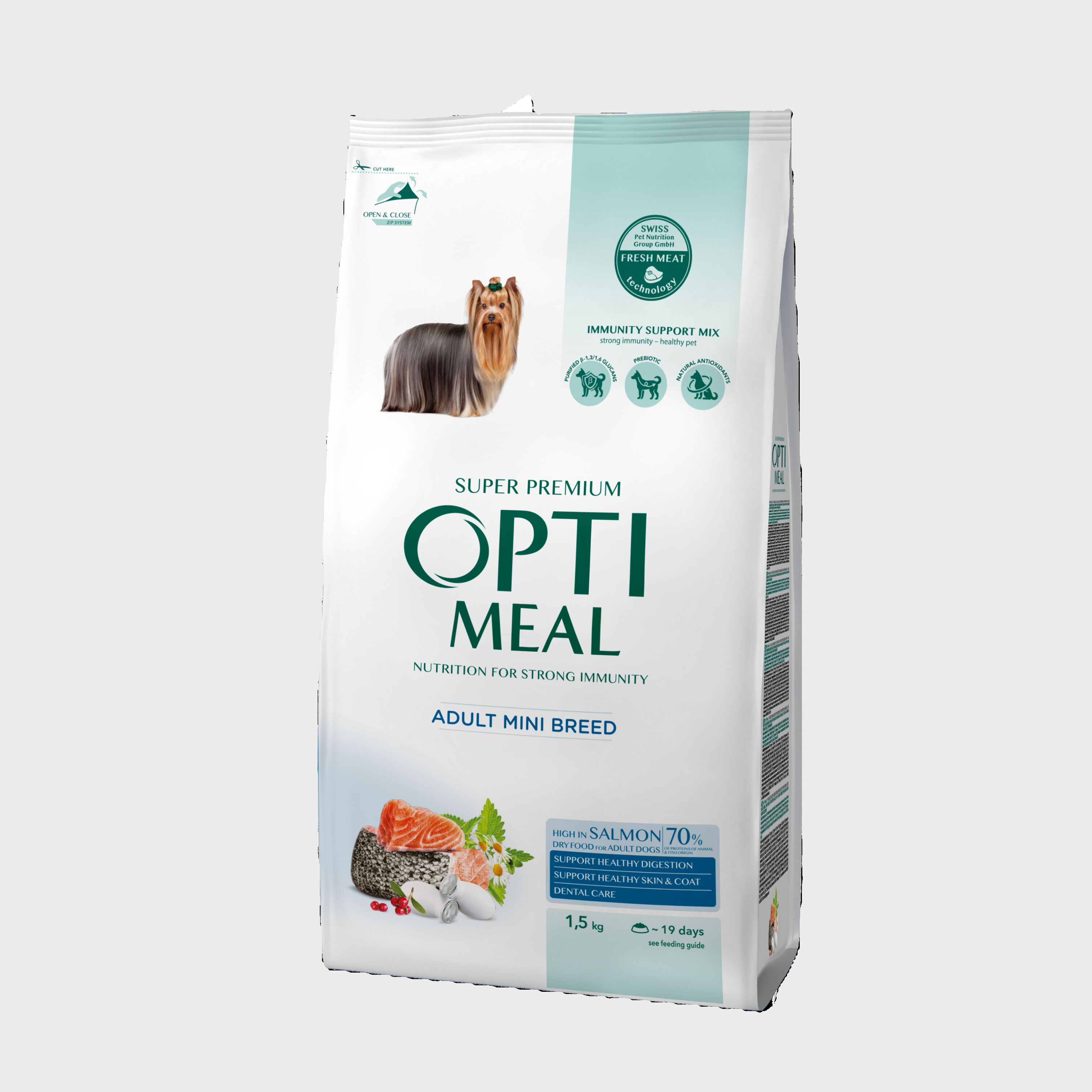 OPTIMEAL&trade;. Pienso seco para perros adultos de razas peque&ntilde;as y mini con salmon 1,5kg, , large Imagen numero 1