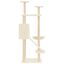 vidaXL Rascador para gatos con postes de sisal crema 153 cm, , large indicador imagen numero 3