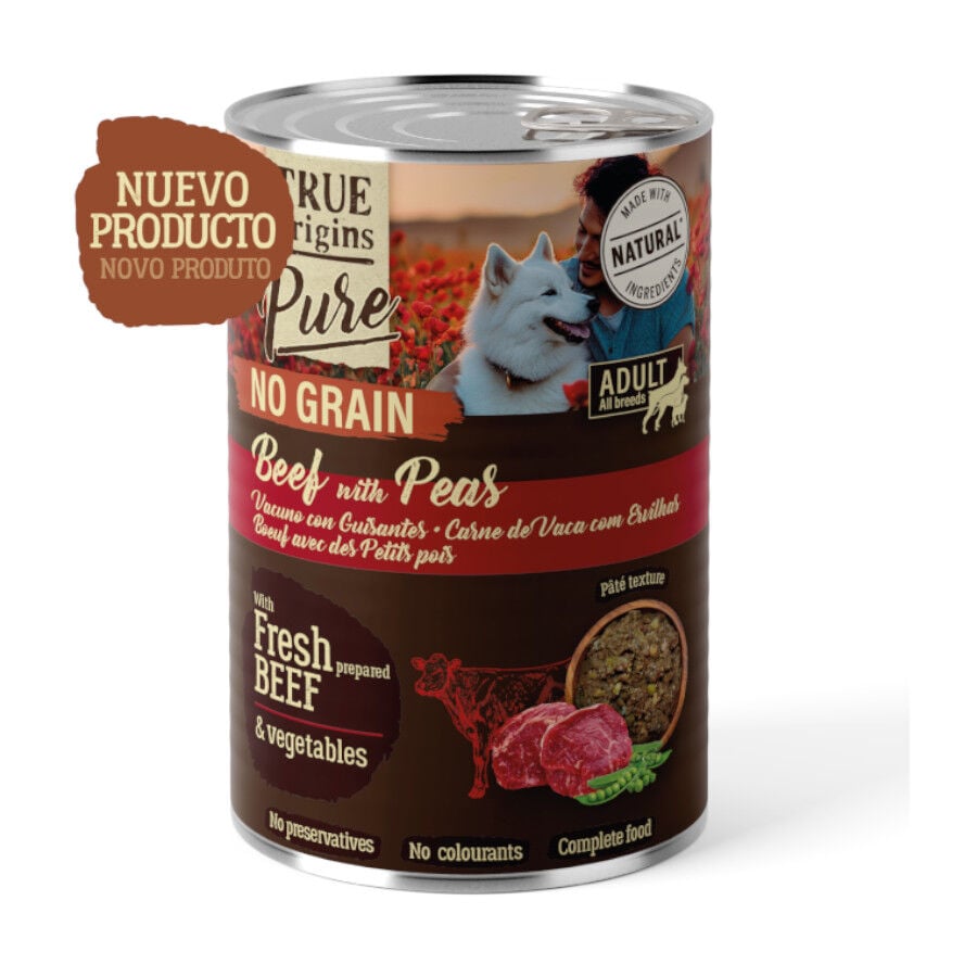 True Origins Adulto Pure Vacuno lata para Perros