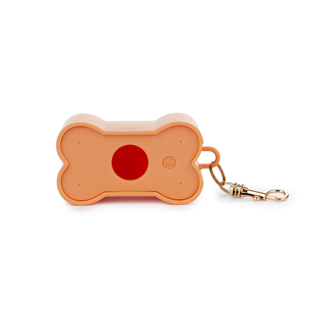 Balvi Dispensador bolsas perro Biscuit Color Naranja Para los paseos con tu mascota Con forma de galleta Pl&aacute;stico, , large Imagen numero 2