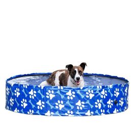 Piscina PawHut Plegable para Perros Antideslizante color Azul