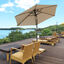 Outsunny Sombrilla de Jardín Ø230x216 cm Parasol de Terraza Basculante Apertura Manual Impermeable para Patio Piscina Caqui, , large indicador imagen numero 2