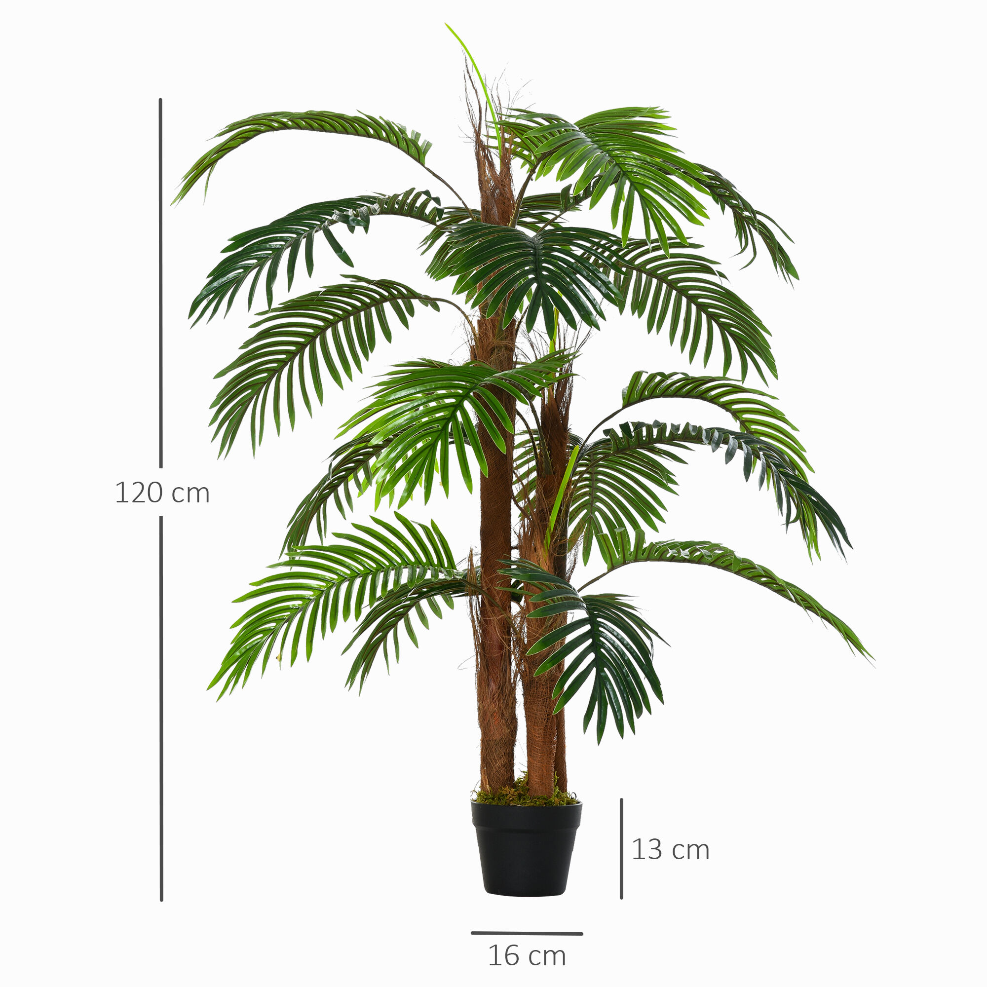 Outsunny Planta Artificial Palmera Altura 120 cm thumbnail