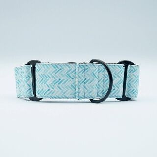 Baona collar martingale amur de nylon reciclado azul para perros